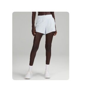 lululemon athletica Women's Hotty Hot High-Rise Lined Shorts - Powder Blue